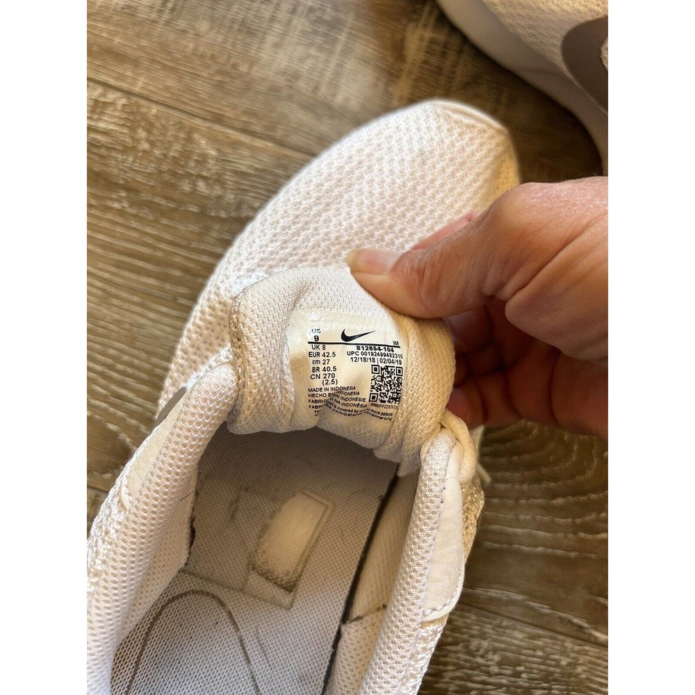 Nike Men's Tanjun White Running Shoes Sneakers Men's Size 9 - Picture 5 of 6